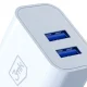 3Mk Protection FlowPower 10W 2.4A Wall Charger, 2x USB-A, White
