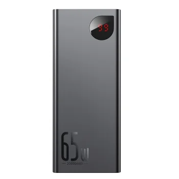 Baseus Adaman powerbank 2x USB / 1x USB Type C / 1x micro USB 20000mAh 65W Quick Charge 3.0 Power Delivery black...
