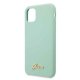 Guess Silicone Vintage Gold Logo Case for iPhone 11 Pro, Green