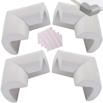 Soft Foam Furniture Corner Protectors, Grey, 4 pcs