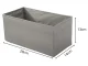 Underwear and Bra Drawer Organizer 28x14x13 cm, Grey