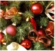Christmas Tree Baubles 100 pcs + Star, Red