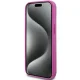 DKNY Leather Pattern Metal Logo MagSafe Case for iPhone 15 / 14 / 13, Pink