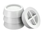 Anti-Vibration Pads for Washing Machine and Dryer, 4 pcs, 6.5 × 2 cm, White
