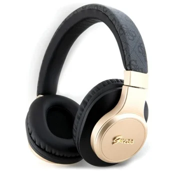 Belaidės ausinės Guess GUBH604GEMK 4G Script, Bluetooth 5.3, juodos