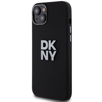 Apple iPhone 15 Plus 6.7'' DKNY Liquid Silicone Metal Logo Case Cover, Black