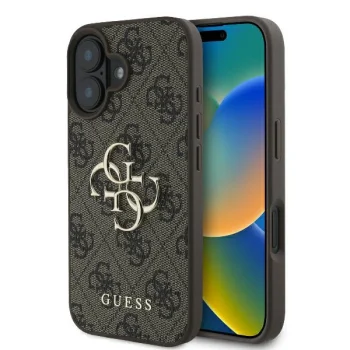 Guess 4G Big Logo case for iPhone 16 Plus - brown