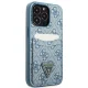 Guess 4G Triangle Logo Cardslot Case for iPhone 13 / 13 Pro - Blue