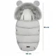 Ricokids Elmi Stroller and Sled Sleeping Bag, 95x48 cm, Grey
