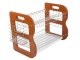 2-Tier Wooden Dish Drying Rack, Drainer with Cutlery Holder