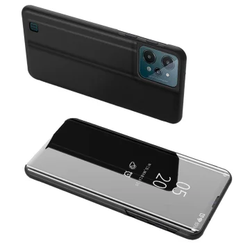 Flip Case for Realme C31 Clear View Case, Black