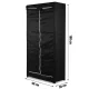 Massido Protective Shelving Unit Cover 180x90x40 cm, Black