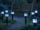 Solar LED Garden Lights with Twilight Sensor, 6 Pcs, Black
