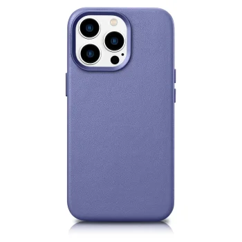 iCarer Case Leather Cover Genuine Leather Phone Case Cover iPhone 14 Pro Max Light Purple (WMI14220708-LP) (MagSafe...