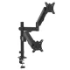 Maclean MC-136 Dual Monitor Desk Mount with Gas Spring, 17\"-32\", 2-10kg, Black