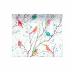 Static Cling Window Film with Bird Pattern 45x200 cm, Frosted