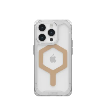 Apple iPhone 15 Pro 6.1'' UAG Plyo MagSafe Hard Case Cover, Transparent and Gold