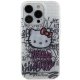 Hello Kitty iPhone 15 Pro Case IML Kitty On Bricks Graffiti, White