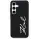 Karl Lagerfeld Silicone Metal Signature Logo vāciņš Samsung Galaxy S25, melns