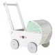 ECOTOYS Wooden Doll Stroller & Push Walker Cart