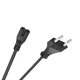 Power Cable Maclean MCTV-809, 2-Pin, EU Plug, 1.5m