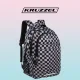 Kruzzel 30L Backpack with Shoe Bag, Checkered, Black