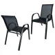 Balcony furniture set with 2 chairs and table, modern design