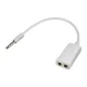 Maclean MCTV-580 Audio Splitter Adapter Cable 3.5mm Minijack to 2x 3.5mm White