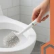 Ruhhy Silicone Toilet Brush with Holder, White