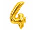 Foil Balloon Number 4 for Birthday Party 66cm, Gold