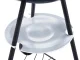 Portable Round Charcoal Grill with Lid and Wheels, 40 cm