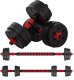 4FIZJO Adjustable Dumbbells Weights with Barbell for Sport Strength Training, 2x10 kg