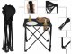 Folding Fishing Camping Table, Black