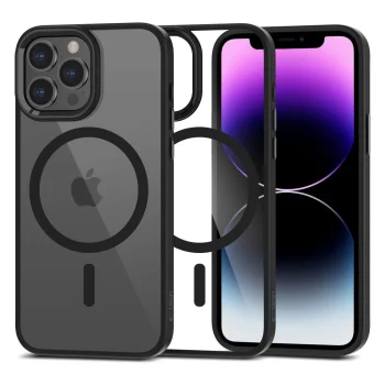 Apple iPhone 13 Pro Max 6.7'' Tech-Protect MagMat MagSafe Case Cover, Transparent and Black