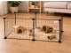Modular Metal Playpen for Rodents and Rabbits, 12 Panels, Black