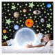 Fluorescent Luminous Stickers Stars Planets Space, 453 elements
