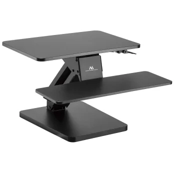 Maclean MC-882 Sit-Stand Desk Converter for Monitor and Keyboard, Black