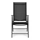 MultiGarden Folding Garden Chairs with Adjustable Backrest, 2 pcs, Black