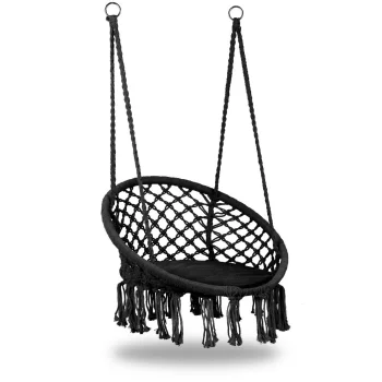 Luaro Stork Nest Hanging Chair, 80cm, Black, up to 150kg