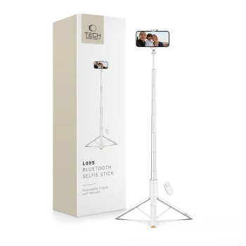 Tech-Protect L09S Selfie Stick with Tripod - White