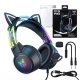 Onikuma X15 PRO Cat Gaming Headset with Microphone, Black
