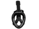 Foldable Full Face Snorkeling Mask L/XL, Black