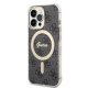 Apple iPhone 13 Pro Max 6.7\" Guess 4G Print MagSafe Case Cover (GUBPP13XH4EACSK) + Charger, Black
