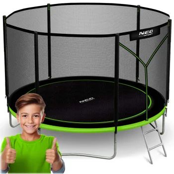 Neo-Sport NS-10Z231 Garden Trampoline with Outer Net and Ladder, 312 cm