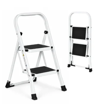 ModernHome 2-Step Folding Steel Ladder