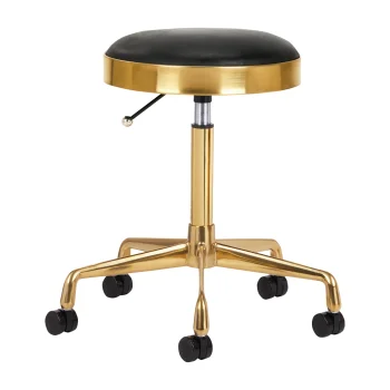 Activeshop H7 Beauty Salon Stool, Gold/Black