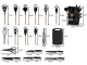 Silicone Kitchen Utensils and Knife Set with Stand, 19 Pieces, Black