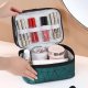 Travel Cosmetic Case with Compartments, green