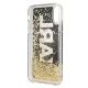 Karl Lagerfeld Glitter Karl Logo dėklas iPhone X / Xs, juodas