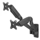 Maclean MC-988 Dual Monitor Wall Mount, 17-32\", 2x 9kg, Black